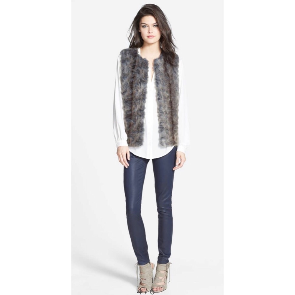 NEW Topshop Faux Fur Vest